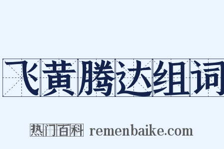 飞黄腾达组词是什么意思的图片